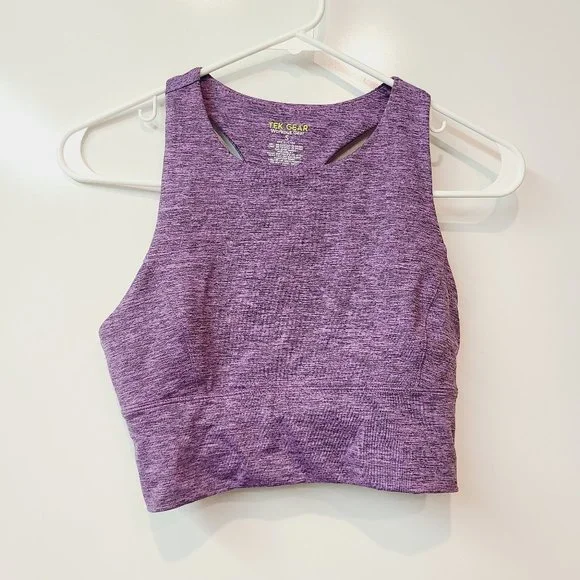 Tek Gear Purple Sports Bra T Racerback Back Workout Womens Small Like New - Picture 1 of 5